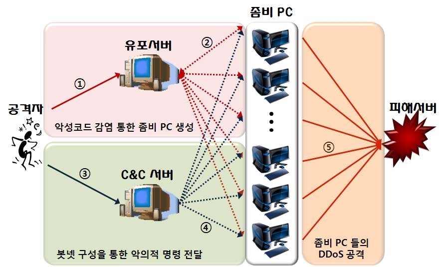 Basic process of bot based cyber attack