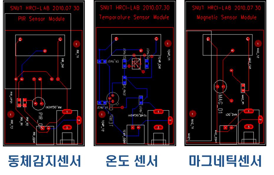 각 센서의 Layout 설계도