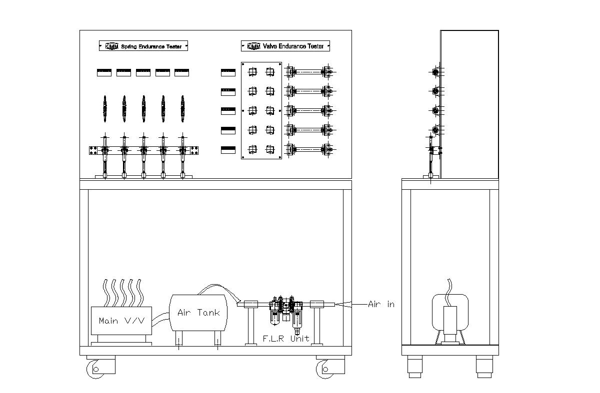 Spring 내구성 시험기 설계도
