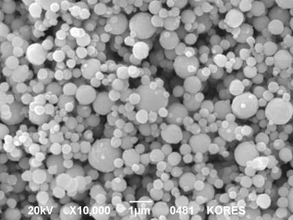 SEM Images of prepared Nickel particles under conditions