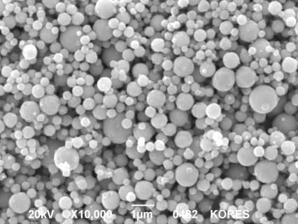 SEM Images of prepared Nickel particles under conditions