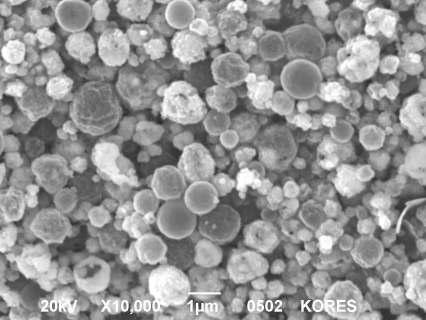 SEM Images of prepared Nickel particles under conditions