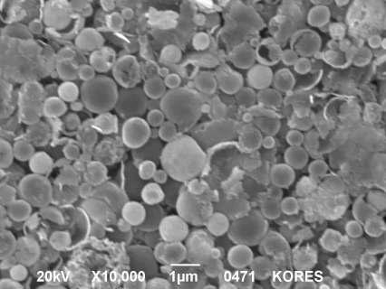 SEM Images of prepared Nickel particles under conditions