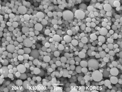 SEM Images of prepared Nickel particles under conditions