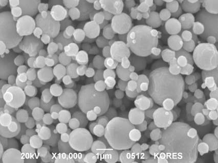 SEM Images of prepared Nickel particles under conditions