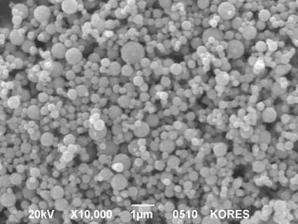 SEM Images of prepared Nickel particles under conditions