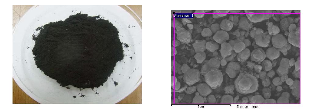 Images of prepared Cobalt Particles from bench scale equipment