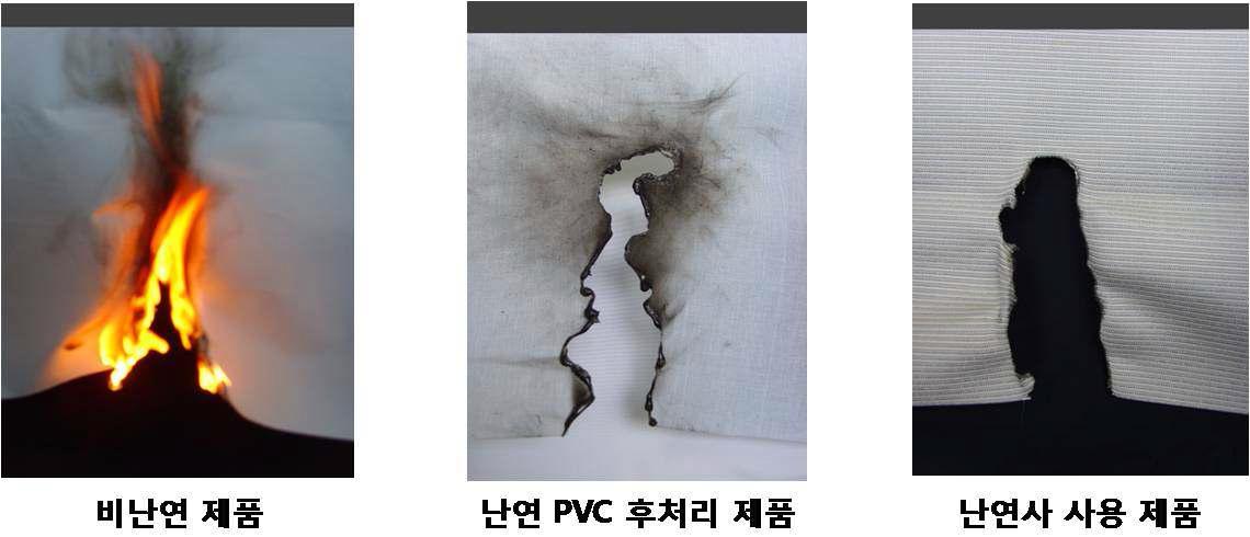 비난연 제품 대비 난연 제품 블라인드