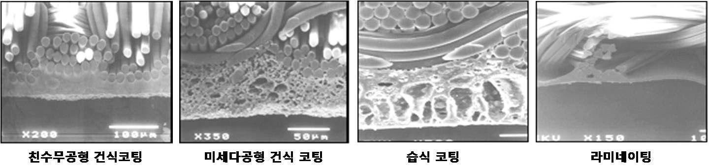 각 제조 방법별 피막의 형태