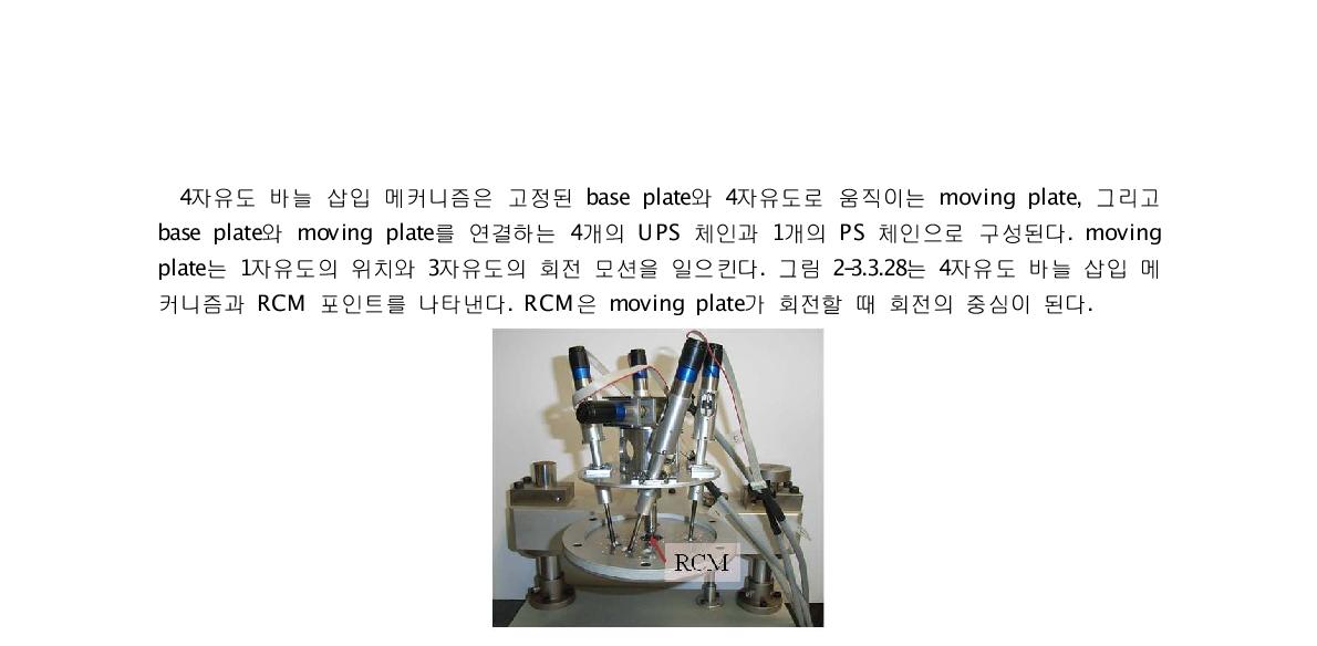 4자유도 바늘 삽입 메커니즘과 RCM 포인트