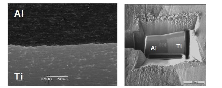 Aluminum/Titanium간 Interface에서 IMC 형성