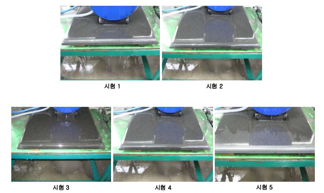 다이아몬드 레진 Profile 공구 연마 시험 후 시편 표면 연마 상태