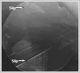 Slip이 일어난 Silicon