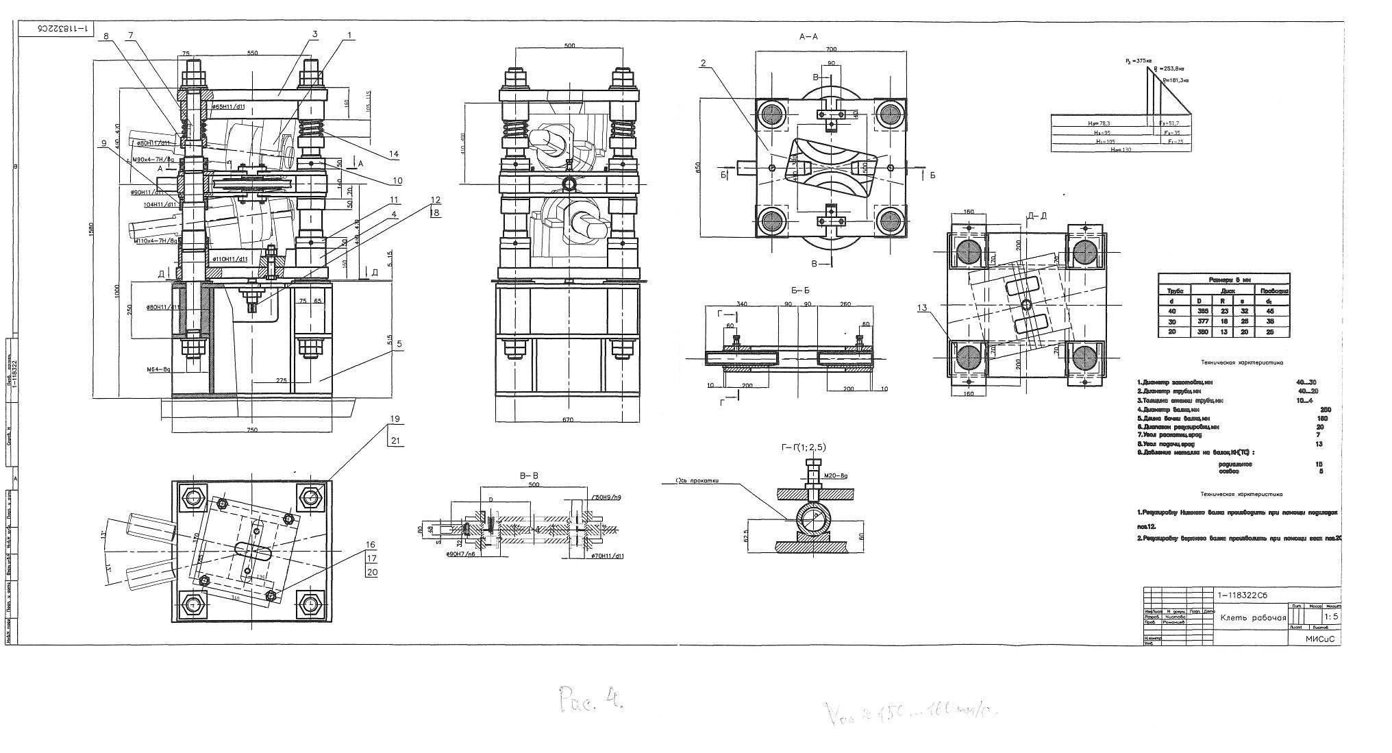 Rotary Tube Piercing Mill 의 Head 설계 도면