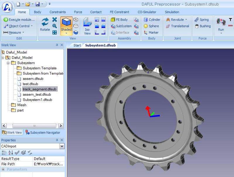 Import된 CAD 데이터