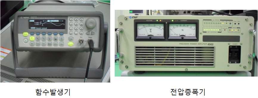 연구에 사용한 함수발생기와 전압증폭기