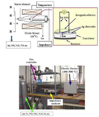 그림 2-11. Schematic diagram and photograph of gas sensing equipment and sensor device