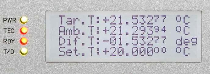 Temperature resolution display on LCD display