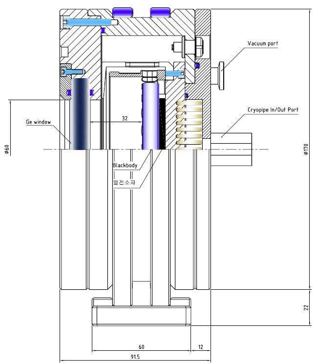 2D drawing design of the vacuum chamber