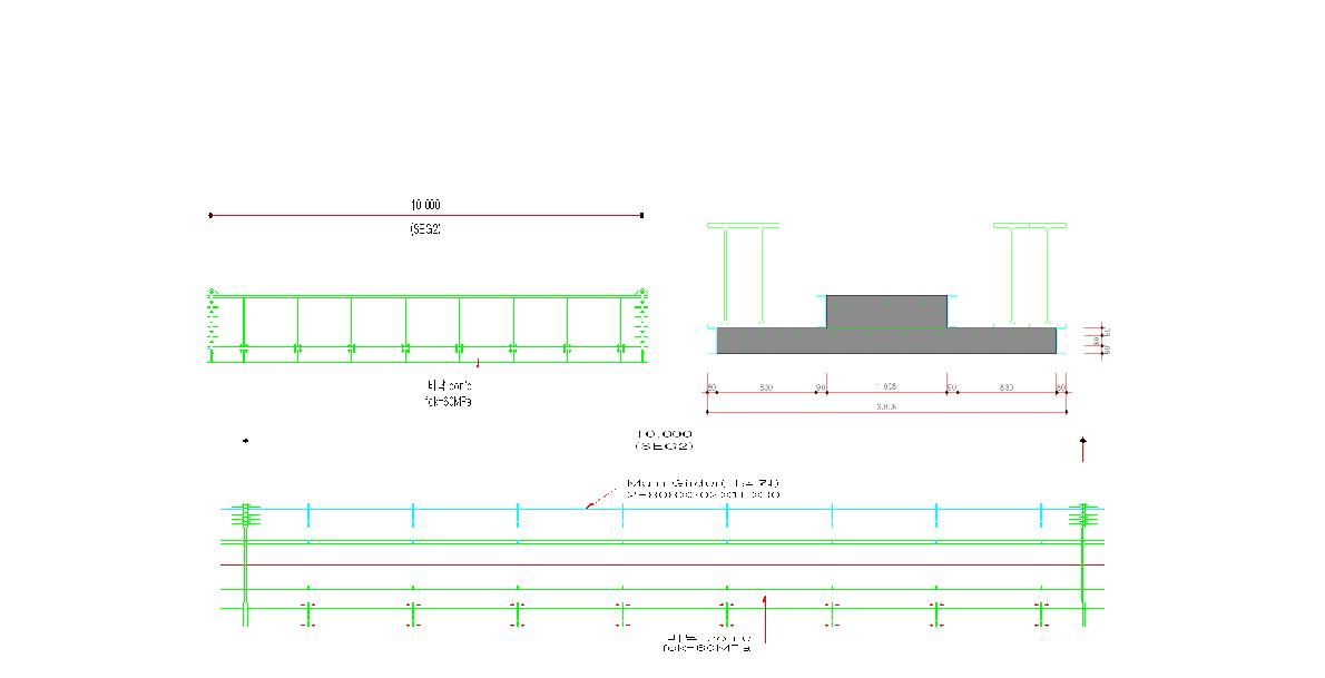 10m 거더부 평면도