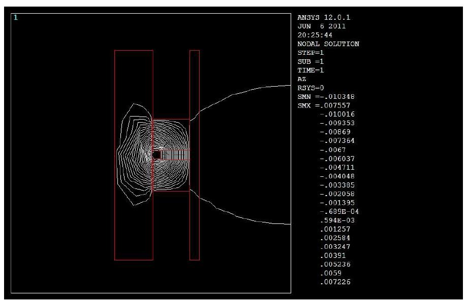 Magnetic flux line of φ210 magnetic seal