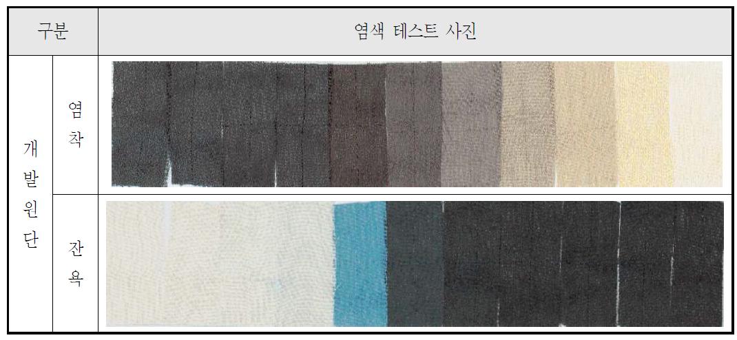 염색 테스트(Step-dyeing) 결과