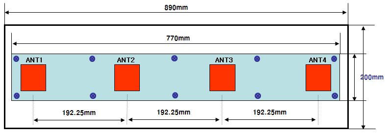 배열된 안테나의 구조