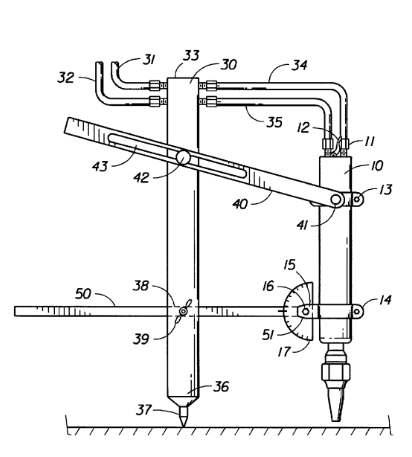 Device for cutting circular opening in pipe, vessels and flat material