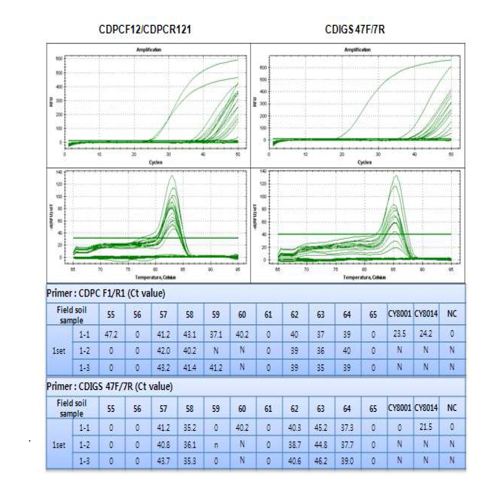 Analysis of ginseng field soils by using SYBR green I PCR and DNA kit for diagnosis of ginseng root rot disease.