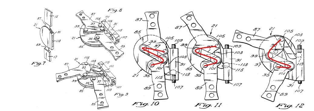 KNEE BRACE WITH CAMMED STOP LEVER 힌지 대표도면