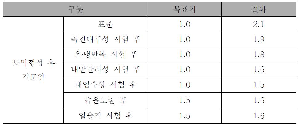 부착강도 시험결과