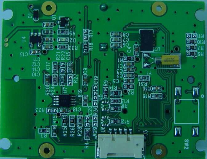 최종 타겟보드의 조립된 PCB 뒷면