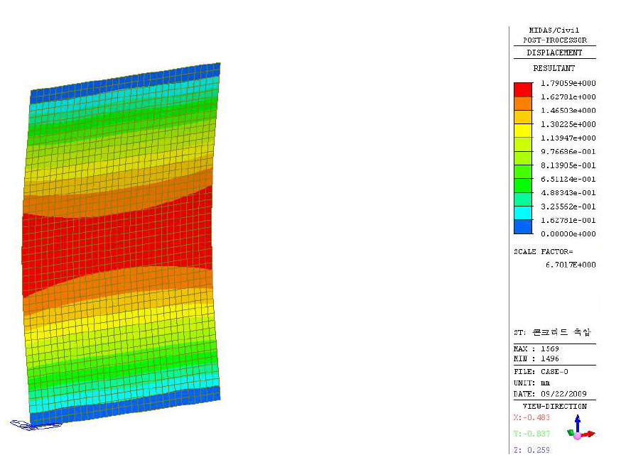 변위도 Max=1.791mm