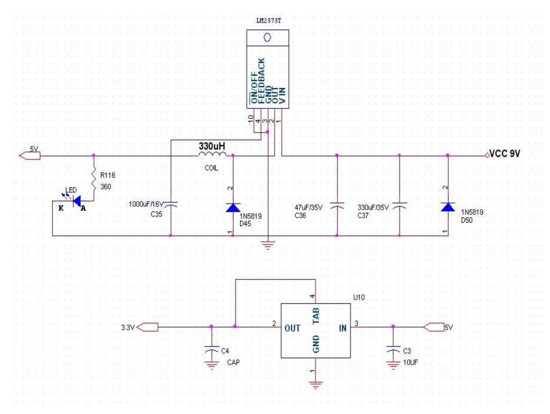 레귤레이터 (9v~5v, 5v~3.3v)