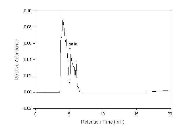 HPLC profile of Rutin standard sample.