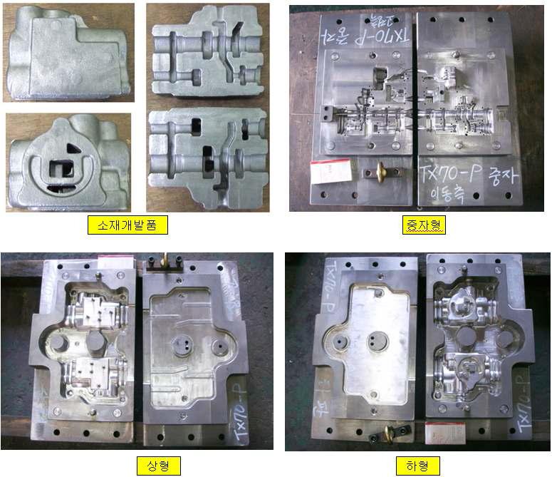 TX-70 B BLOCK (Lift)의 제작된 금형 및 개발품 사진