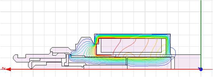 TSDV100d Valve Gap_Min 상태의 Flux 분포도