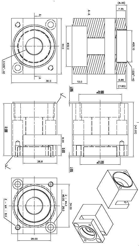 수광부 DETECTOR_HOUSING 도면