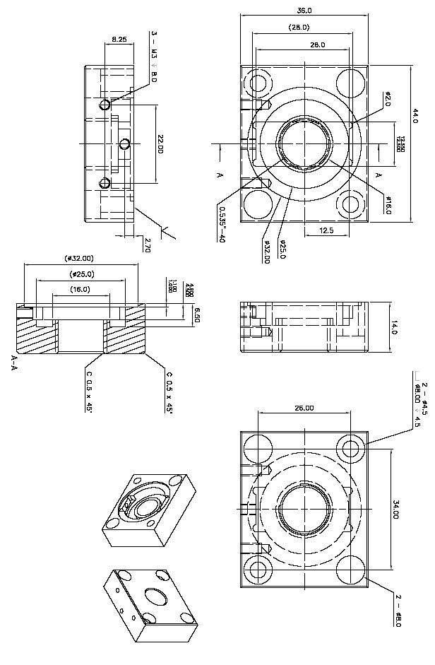 수광부 ENTRANCE_LENS_HOUSING 도면