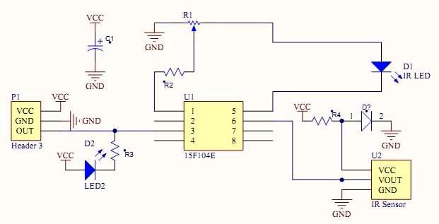 적외선 송수신 모듈 회로도