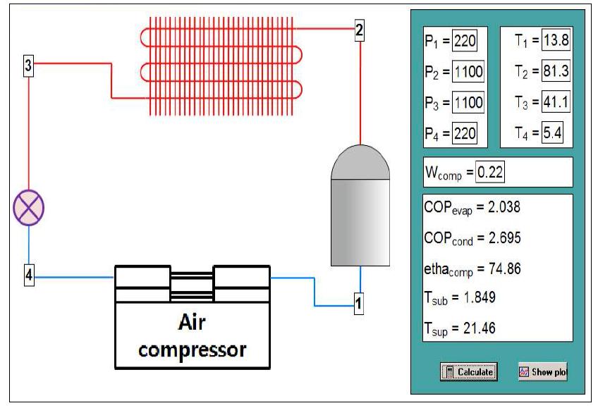 냉매식 공기압축기 성능해석 프로그램