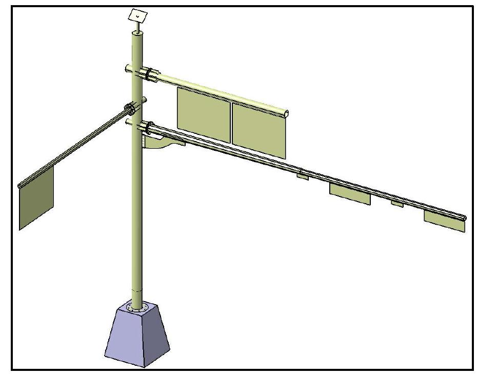 통합형 경량 교통안내구조물의 삼차원 CAD 모델