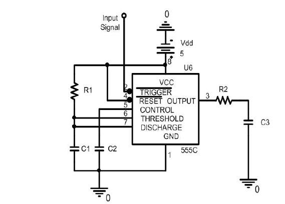 555타이머를 이용한 펄스 유지회로