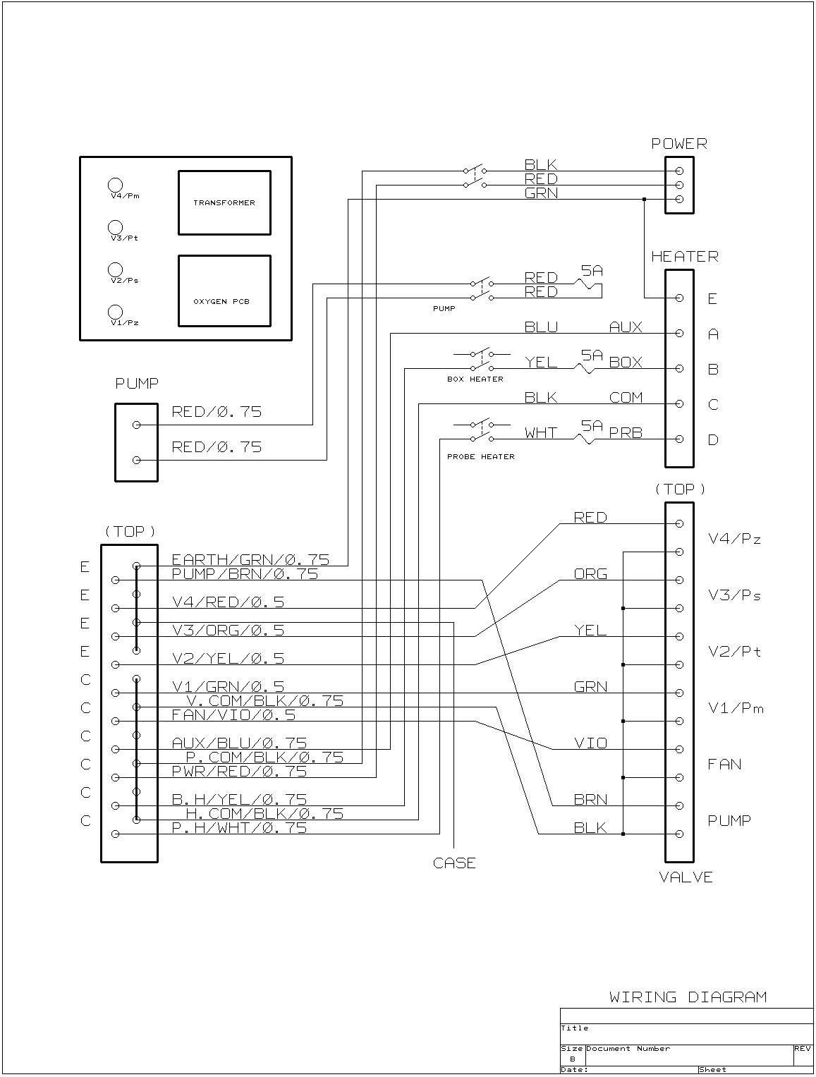 자동식 샘플링시스템의 Wire 도면