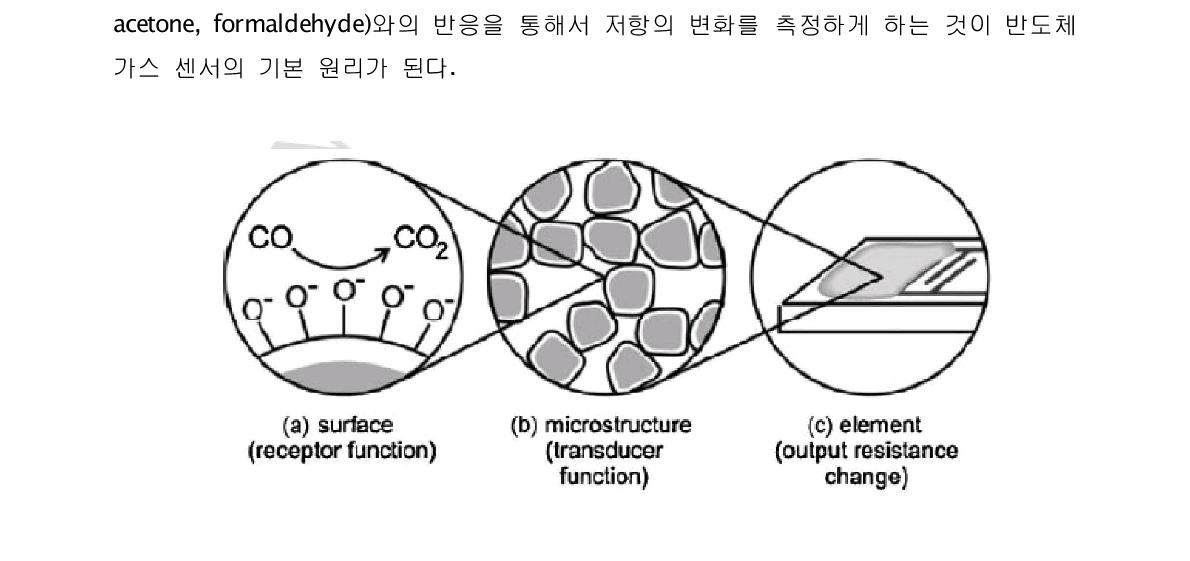 Receptor 및 transducer 기능을 갖는 반도체 가스센서: