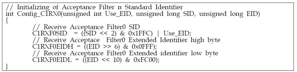 Config_C1RX0(unsigned int Use_EID, unsigned long SID, unsigned long EID)