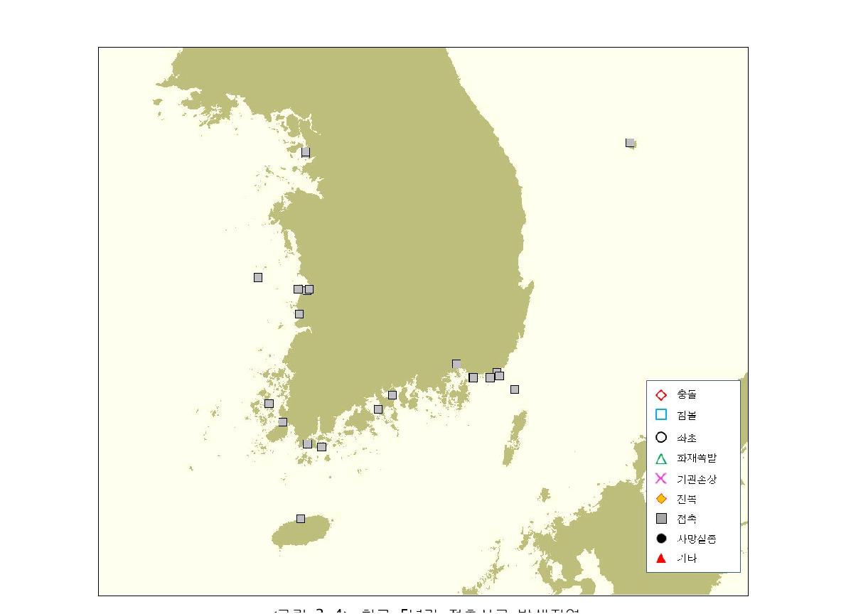 최근 5년간 접촉사고 발생지역