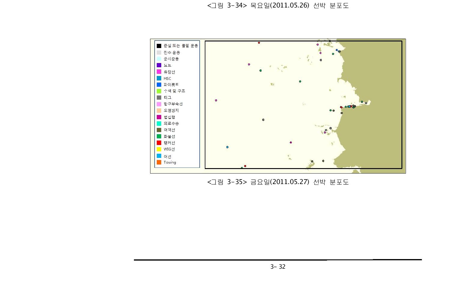 금요일(2011.05.27) 선박 분포도