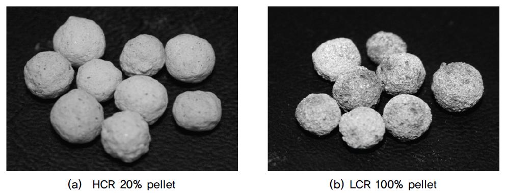 Photograph of the fabricated pellets.