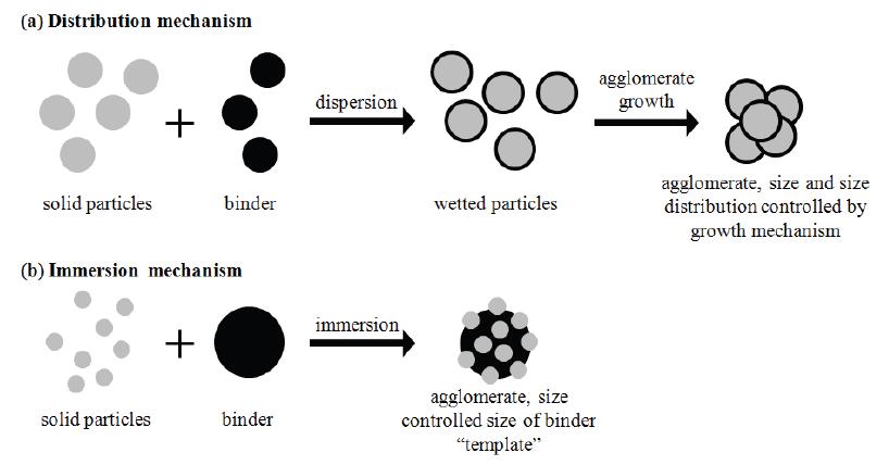 Agglomeration nucleation mechanism.